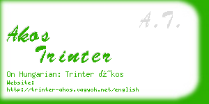 akos trinter business card